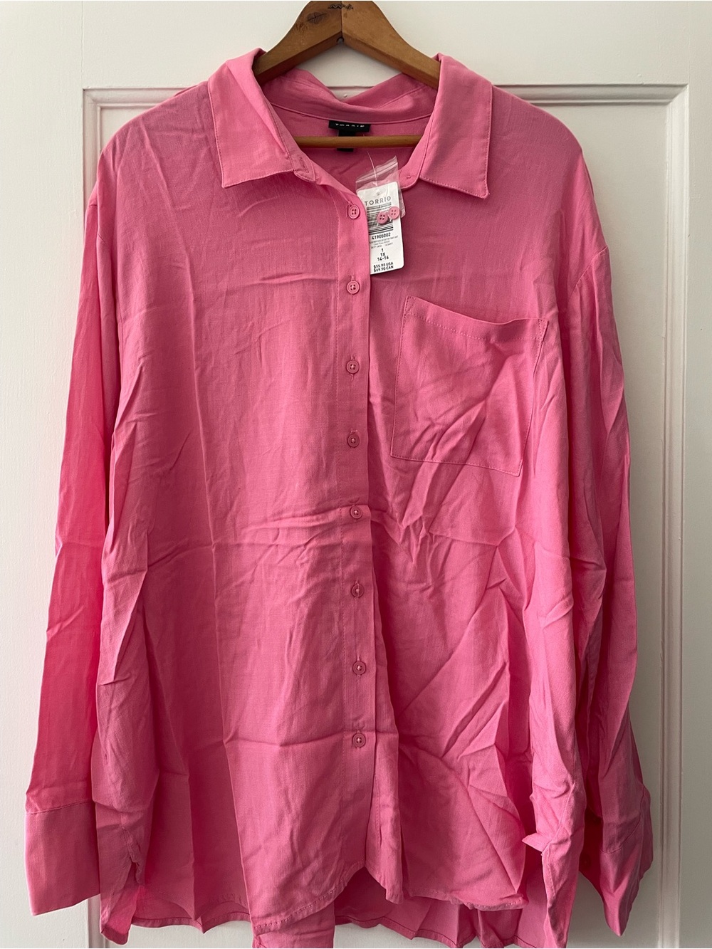 Torrid Bright Pink Blouse NWT